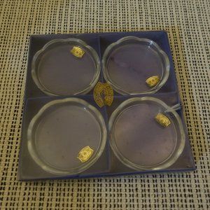 NEW Set Of 4 Vintage Val St. Lambert 3 3/4" Coasters
